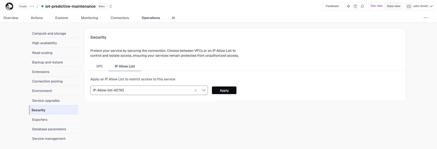Attach IP allow list
