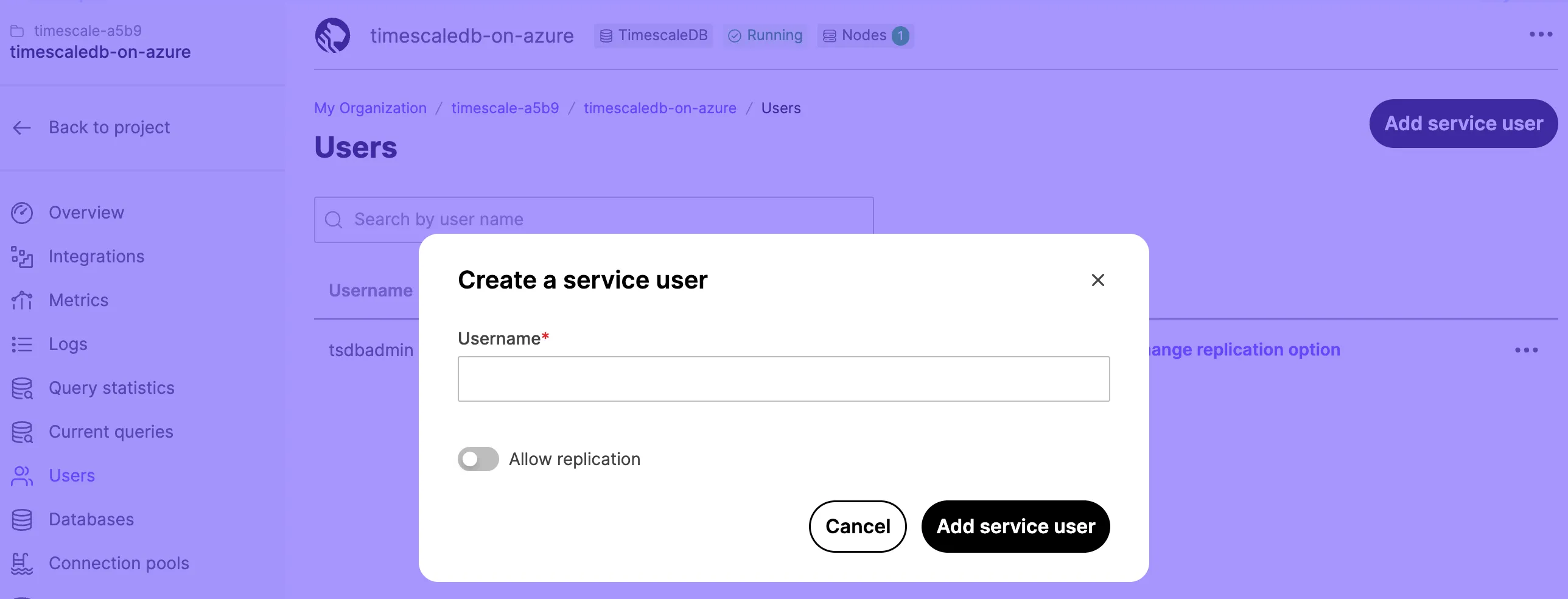 Adding a new MST service user