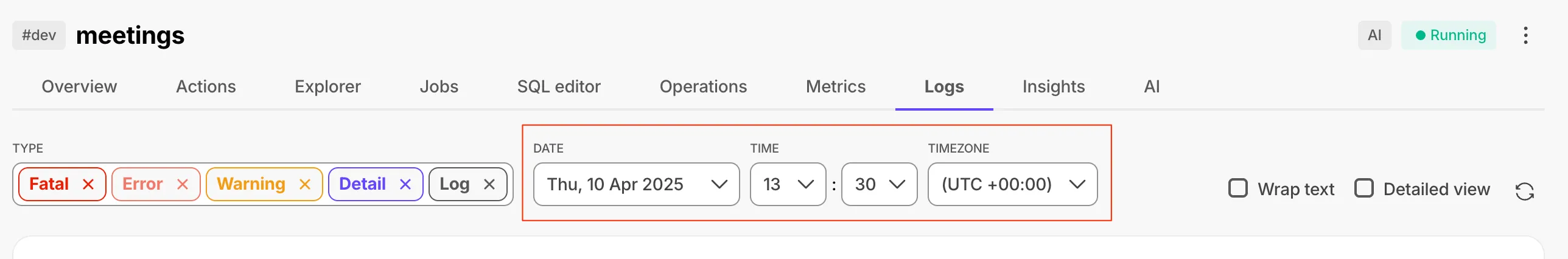 Find logs faster